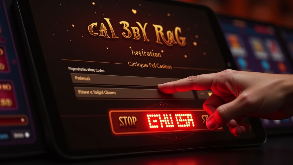 Formulaire de code promo saisi sur un écran de casino sombre